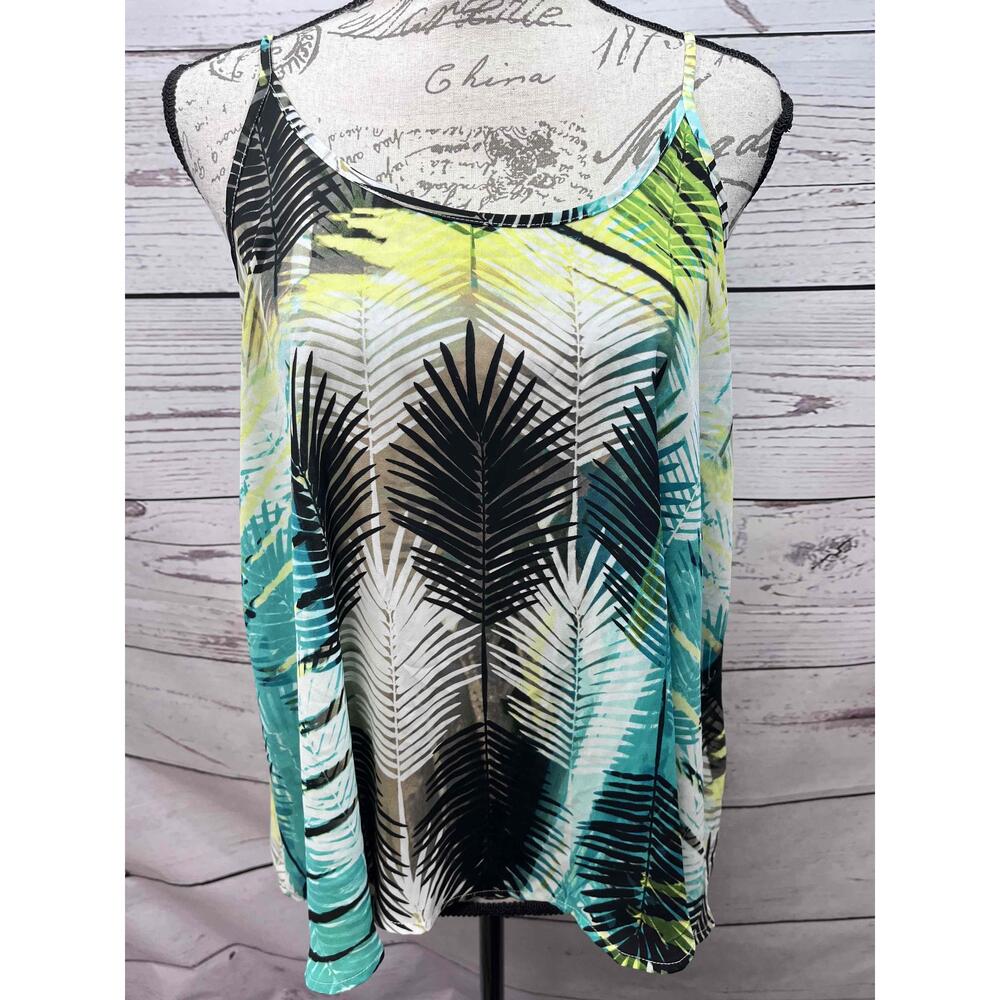 Apt 9 Medium Black tropical Tank Top
